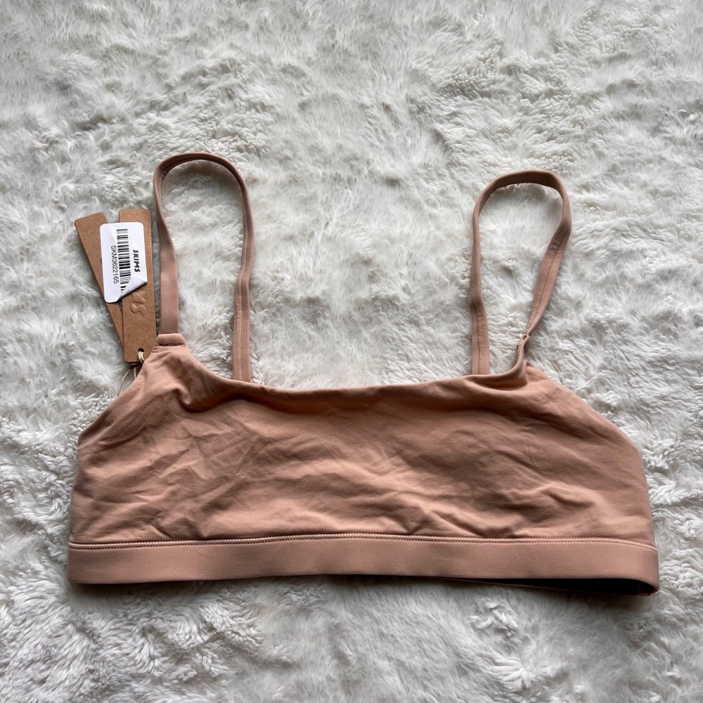 SKIMS Fits Everybody Scoop Bralette Clay BR-SCP-9182 Small NWT Soft Seamless Fit